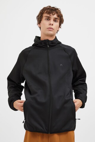 North Bend Fleecejacke 'Bartos' in Schwarz: Vorderseite