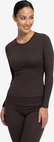 cfab T-shirt 'Cotton Longsleeve' i brun: framsida