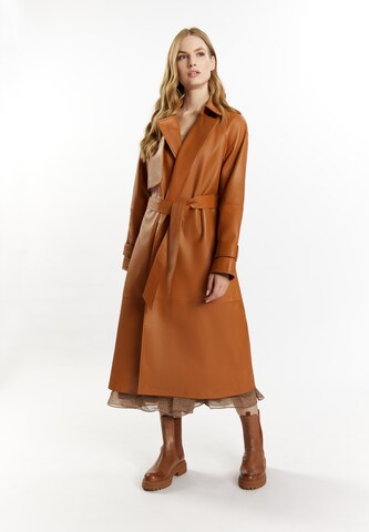 DreiMaster Vintage Between-Seasons Coat 'Incus' in Brown