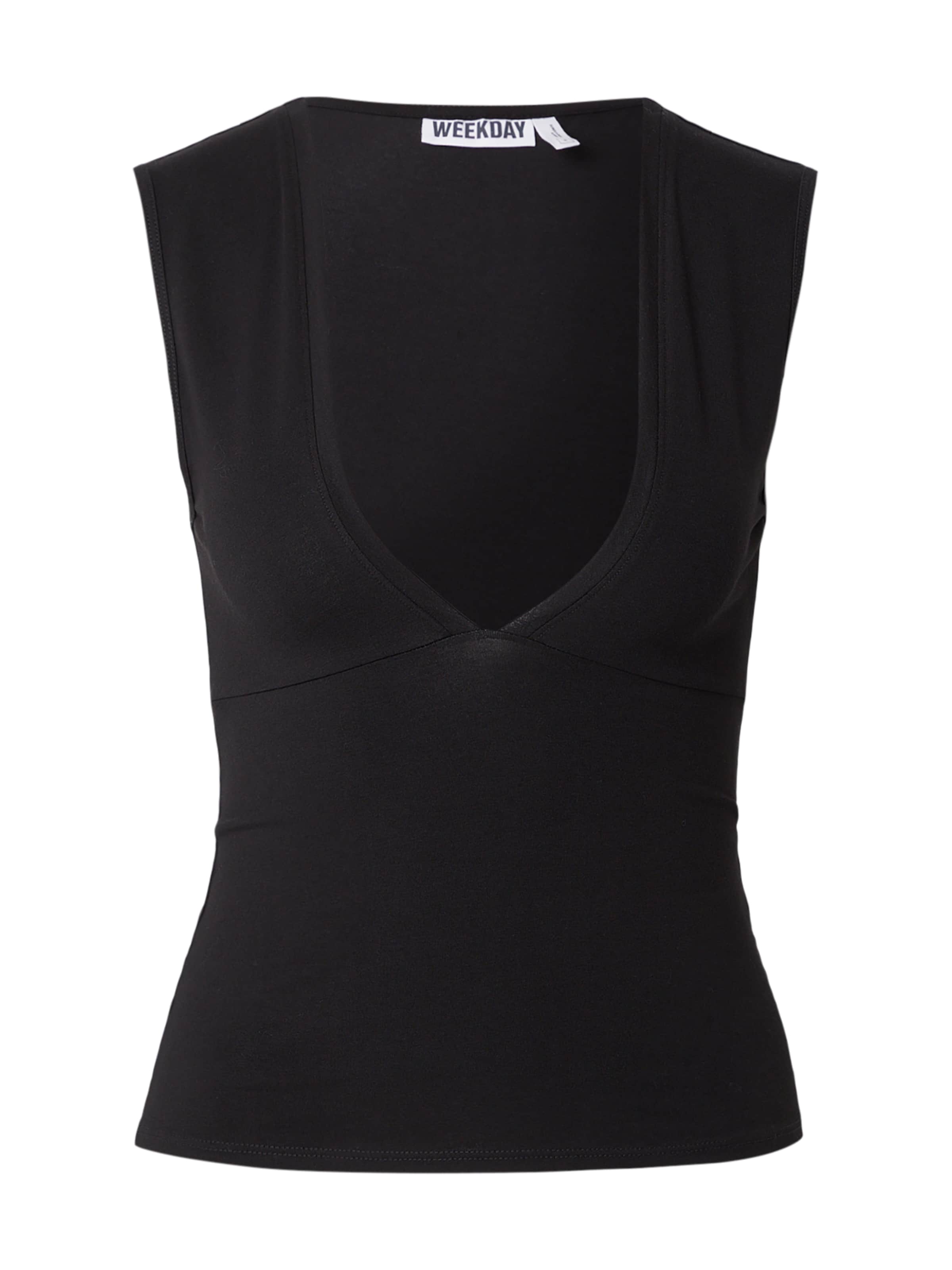 WEEKDAY Toppi 'Pia' värissä musta: etupuoli