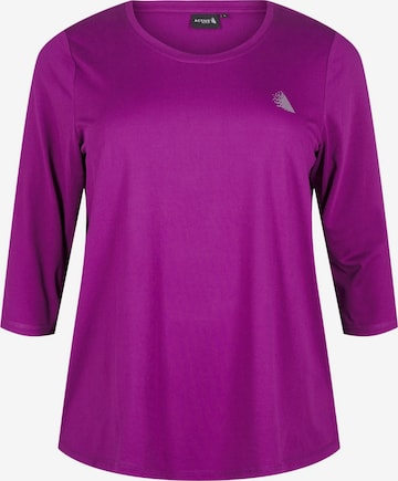 Maglia funzionale di Active by Zizzi in lilla: frontale