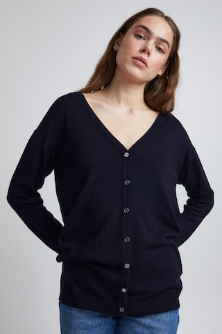 PULZ Jeans Knit Cardigan 'PZSARA' in Blue: front