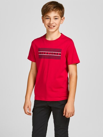 Maglietta di Jack & Jones Junior in rosso: frontale