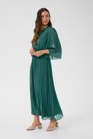 Cream Dress 'Aluna' in Green