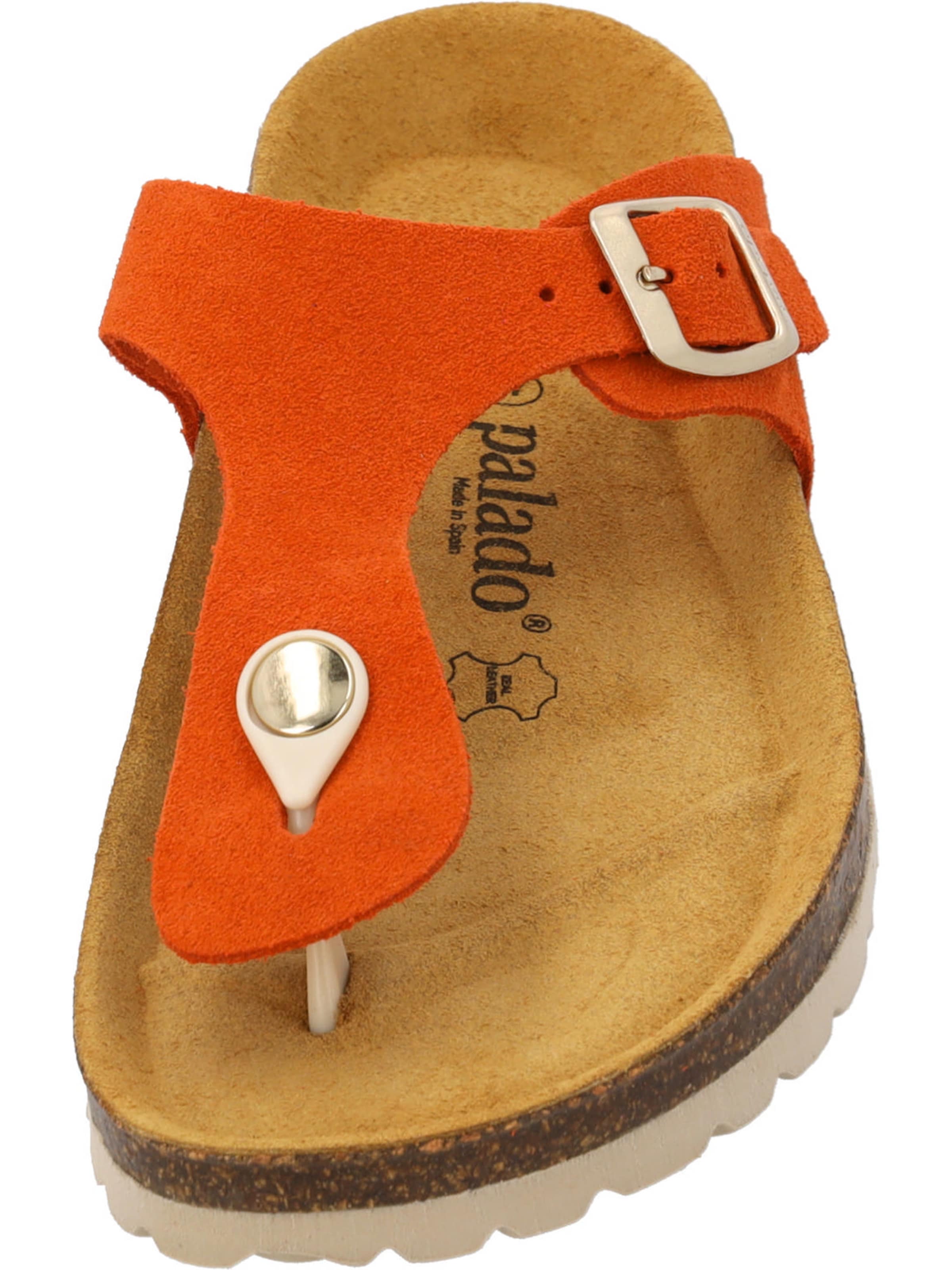 Palado T-bar sandals 'Palado Kos Suede Premium Leather' in Orange