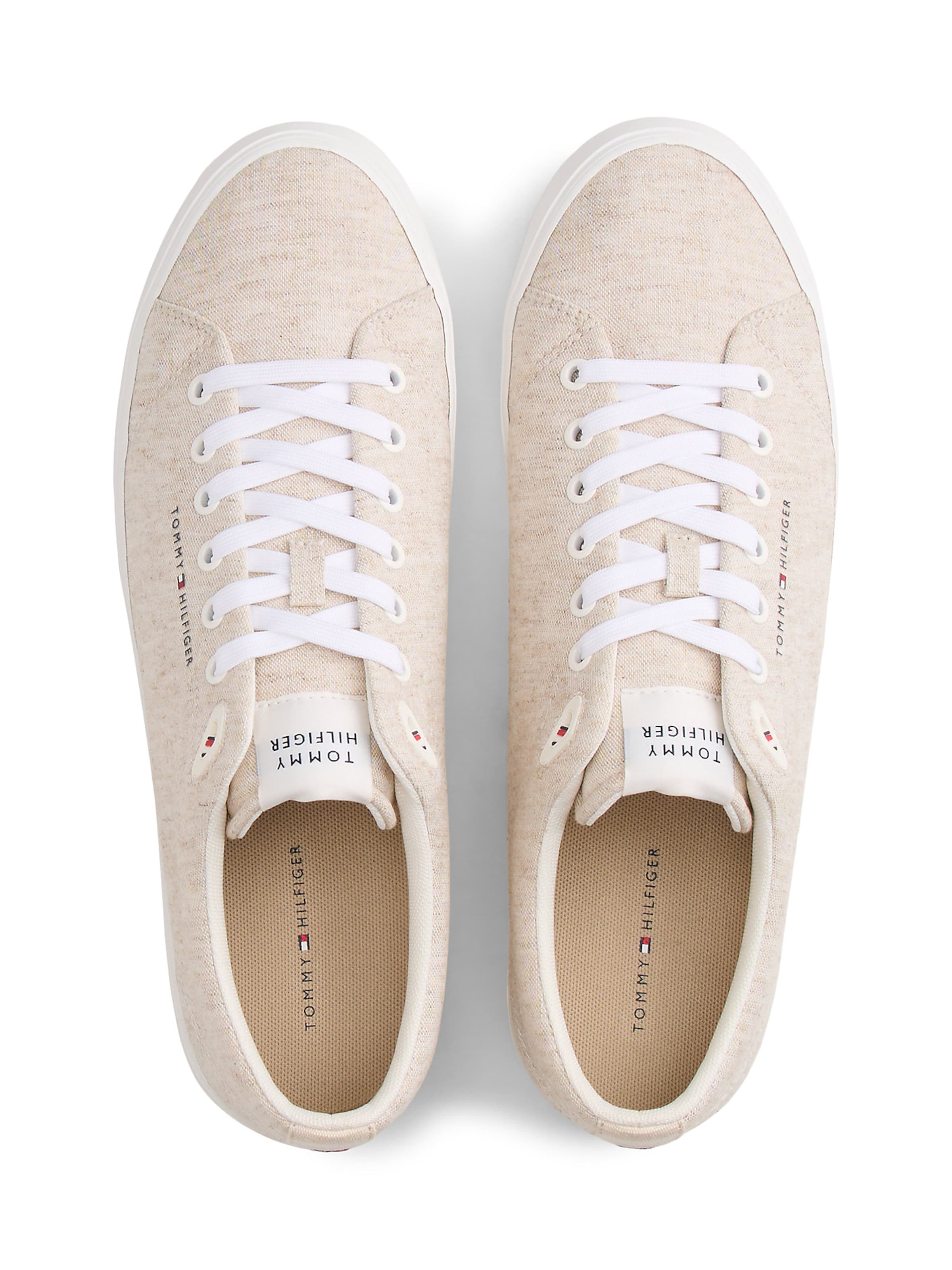 Baskets basses 'Chambray Jacquard' TOMMY HILFIGER en beige