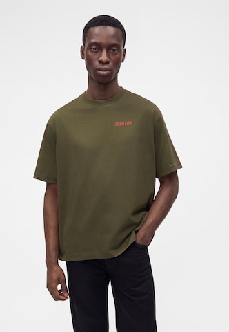 Calvin Klein Jeans - Camisa 'CALVIN OR NOTHING' em verde