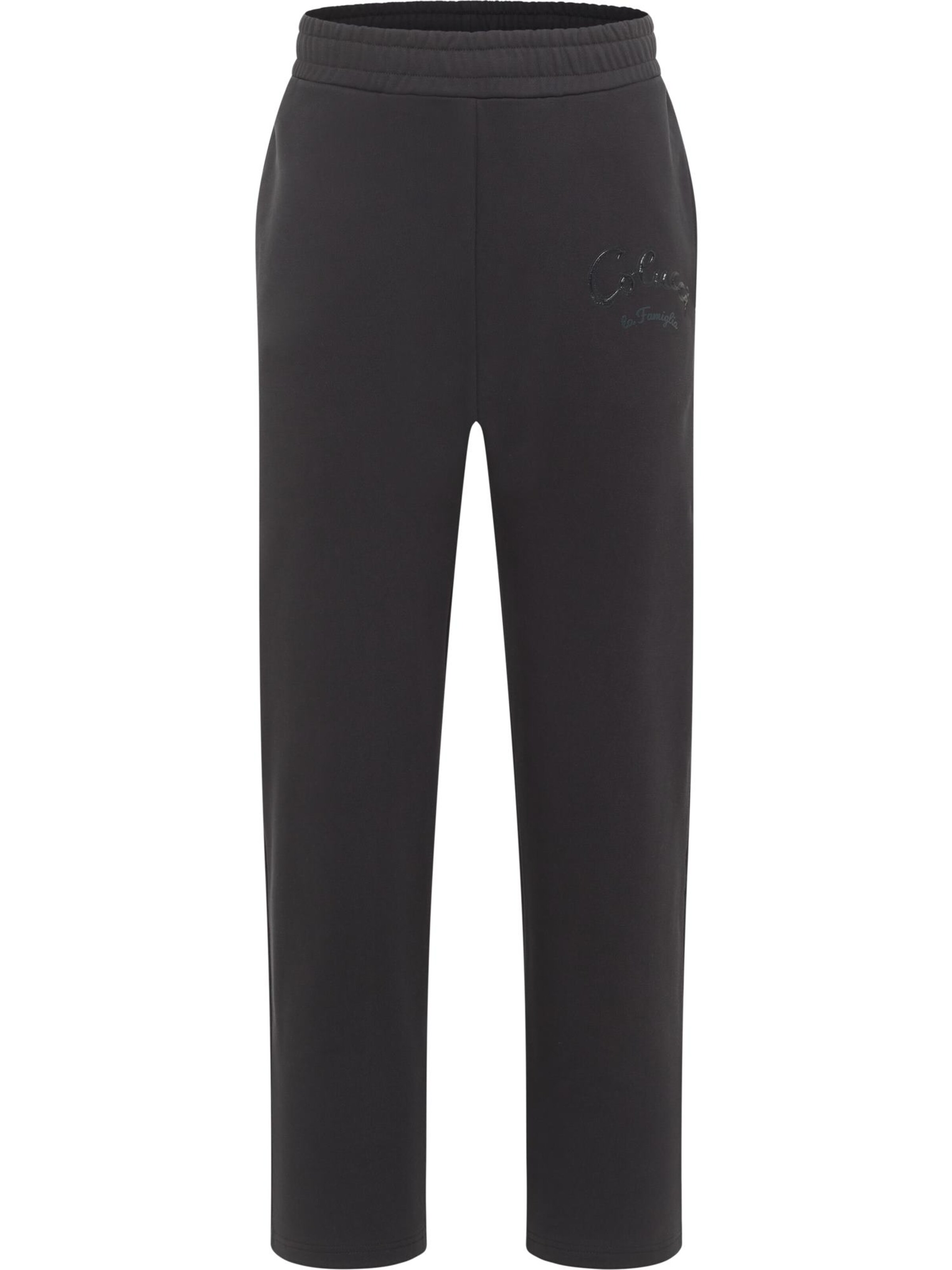 Carlo Colucci Loosefit Broek ' Dorner ' in Zwart: voorkant