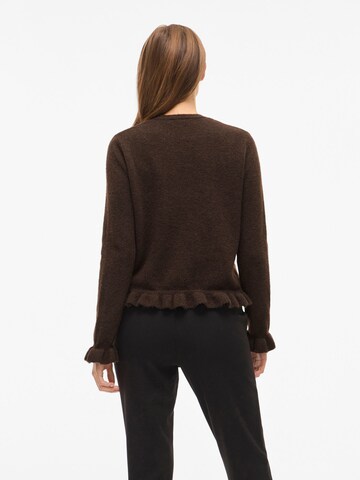 VILA Knit Cardigan 'VIJACIA' in Brown