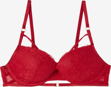 INTIMISSIMI Push-up Bra 'ELETTRA INTRICATE SURFACE' in Red: front