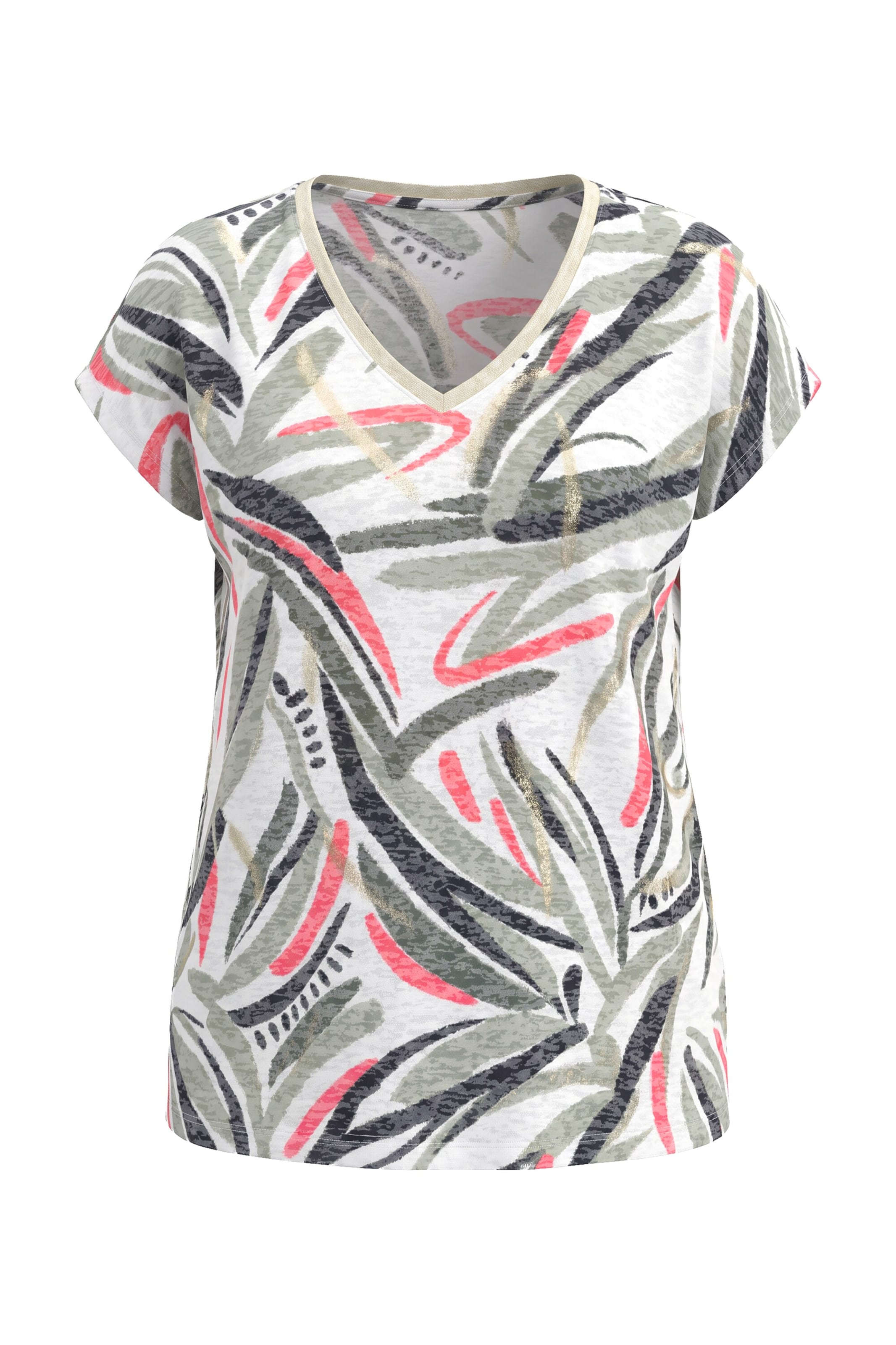 Ulla Popken Shirt in M-L in Mixed colours / Off white, Item view