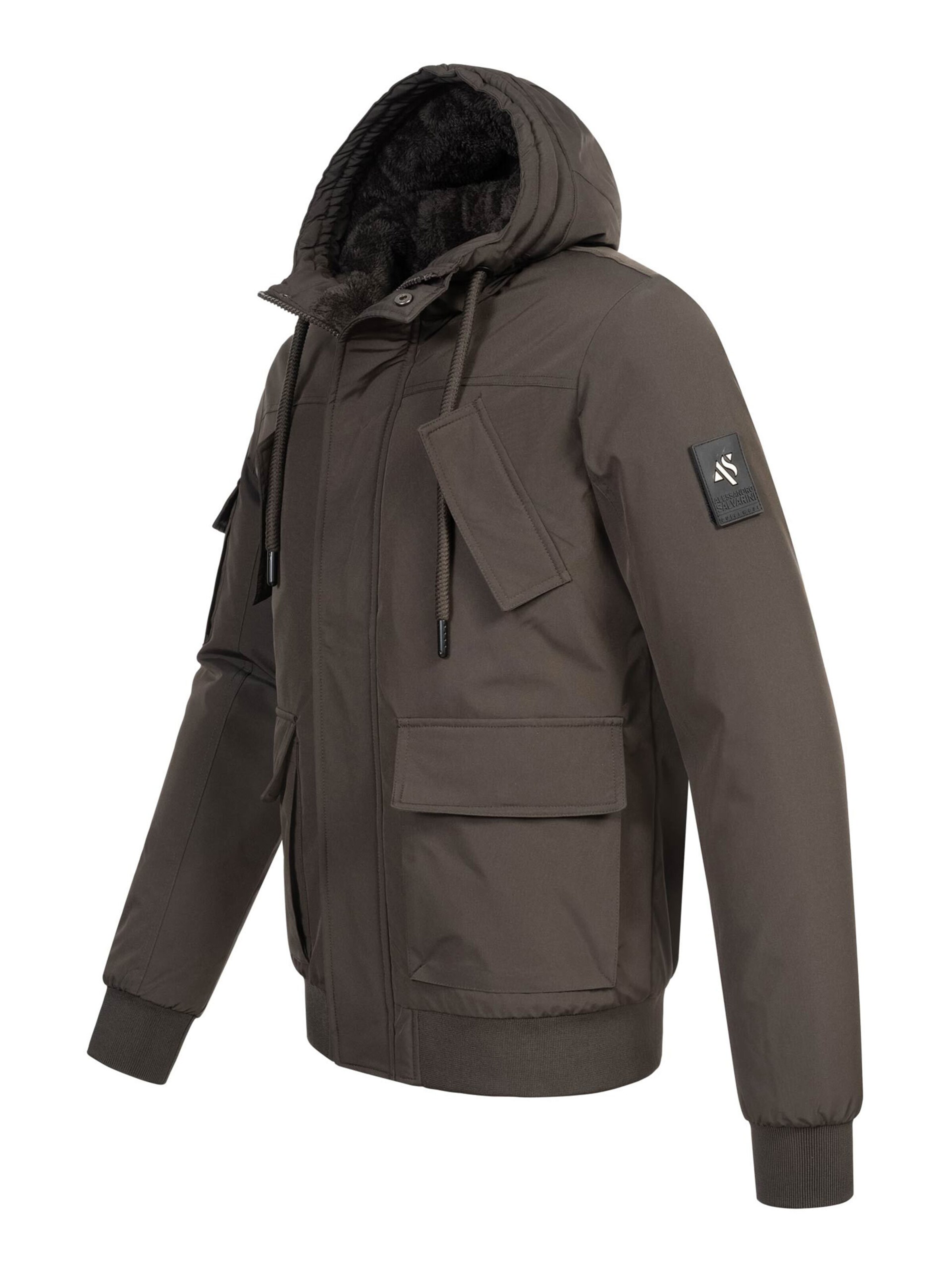 Alessandro Salvarini Winter jacket 'AS432' in Grey