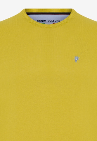 DENIM CULTURE Sweater 'Mathevv' in Yellow