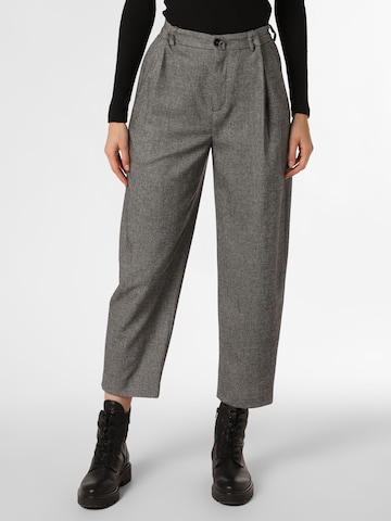 DRYKORN Regular Pleat-Front Pants 'Early' in Grey: front