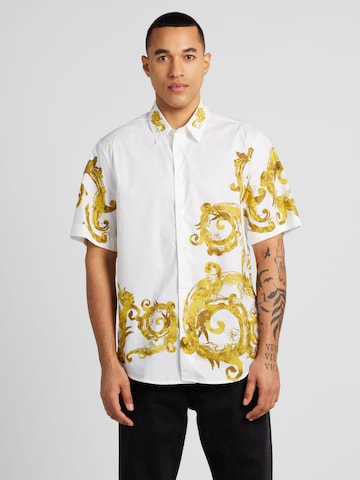 Versace Jeans Couture Comfort fit Button Up Shirt in White: front