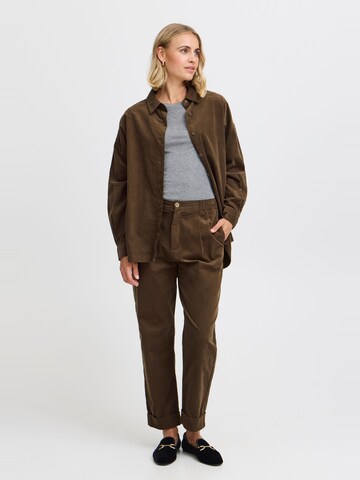 Fransa Loosefit Chinohose 'CORY' in Braun