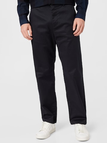 SELECTED HOMMELoosefit Chino hlače 'Salford' - crna boja: prednji dio