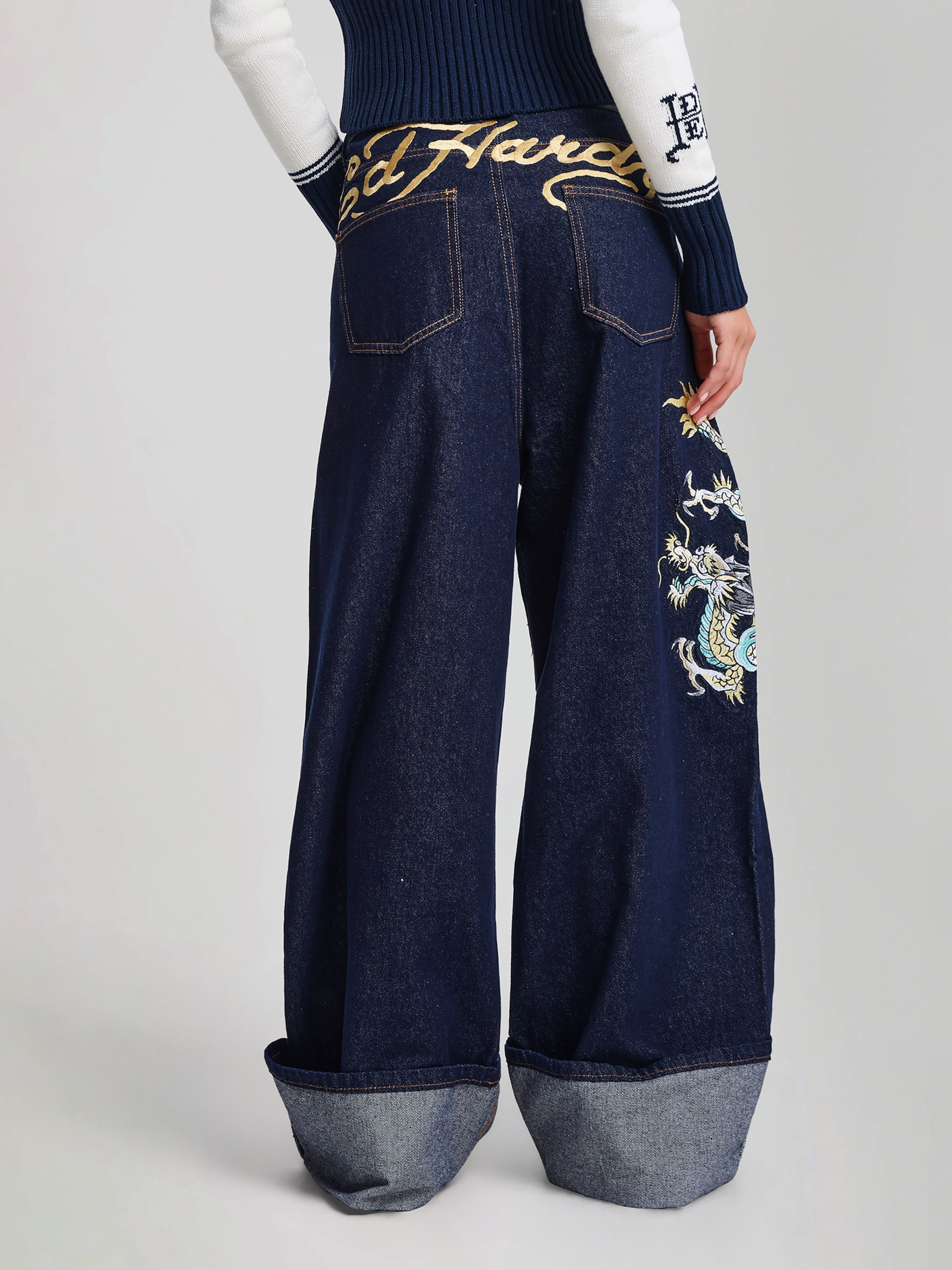 Ed Hardy - Loosefit Vaquero en azul