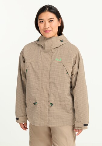 JACK WOLFSKIN Outdoor Jacket in Beige: front