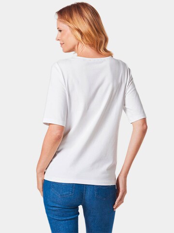 Goldner Shirt in Weiß