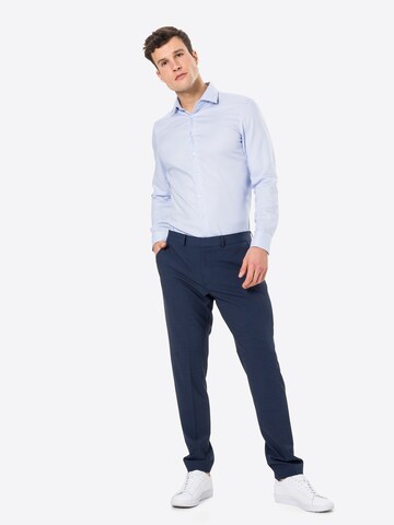 s.Oliver BLACK LABEL Slimfit Kalhoty s puky – modrá