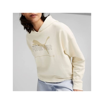 PUMA Sportief sweatshirt 'Ess Better' in Beige: voorkant