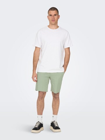 Only & Sons Regular Chino 'Mark' in Groen