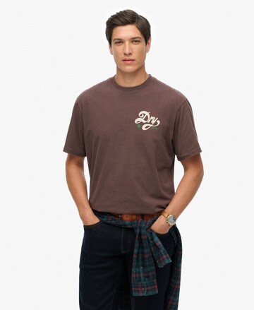 T-Shirt 'Tap Room' Superdry en marron