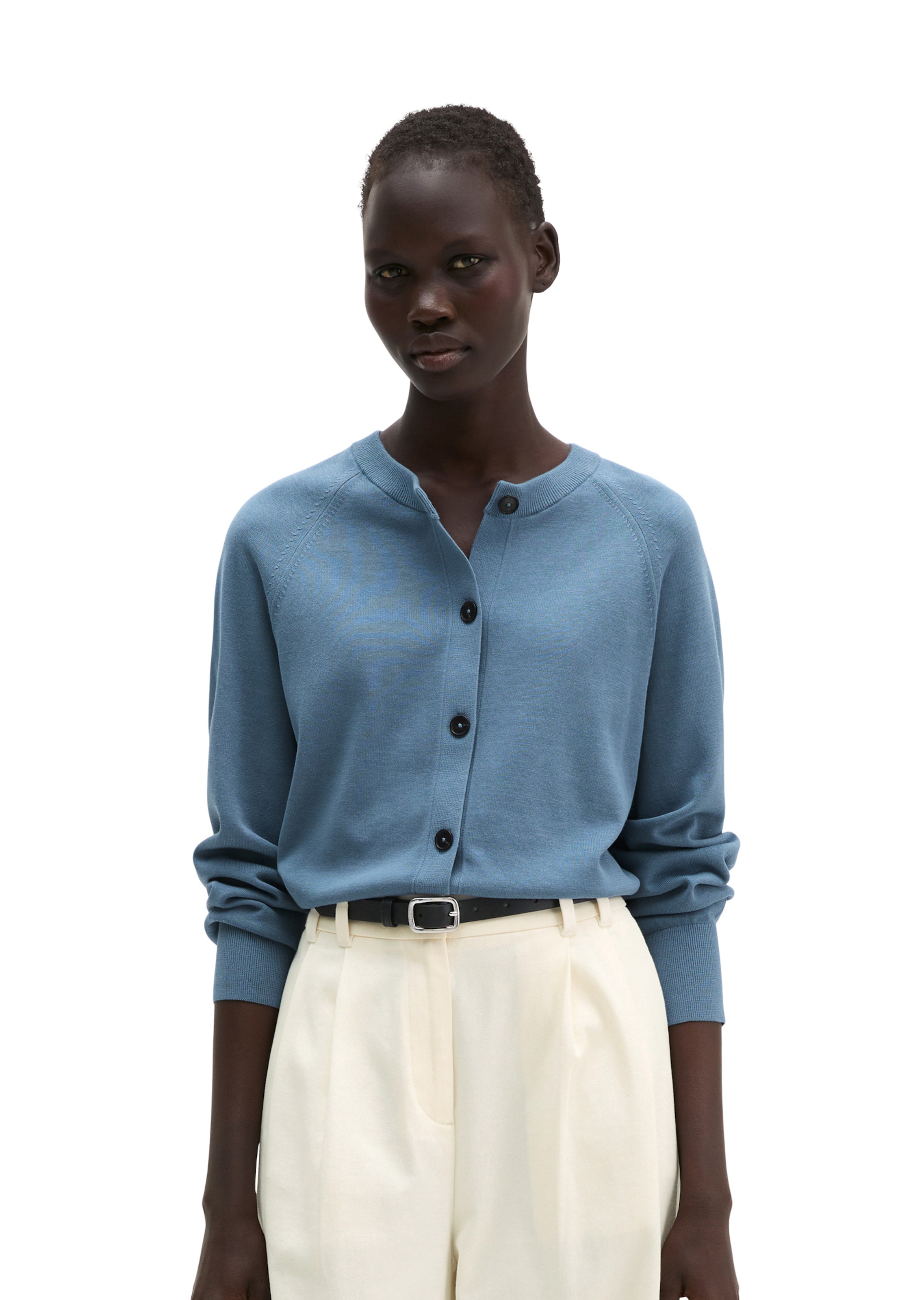 Cardigan Marc O'Polo en bleu : devant