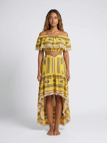 Miss June Blouse 'Caracas' in Geel: voorkant
