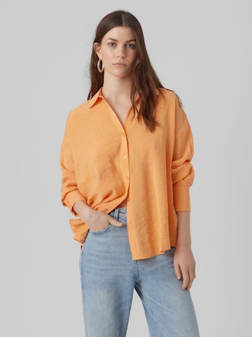 Camicia da donna 'QUEENY' di VERO MODA in arancione: frontale