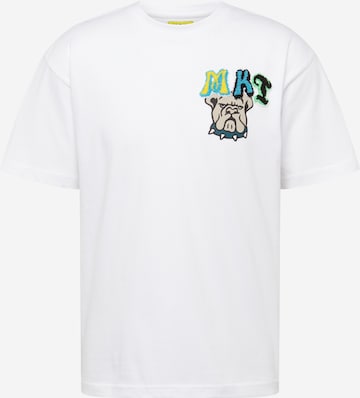 MARKET Shirt 'VARSITY OVERLOAD' in Wit: voorkant