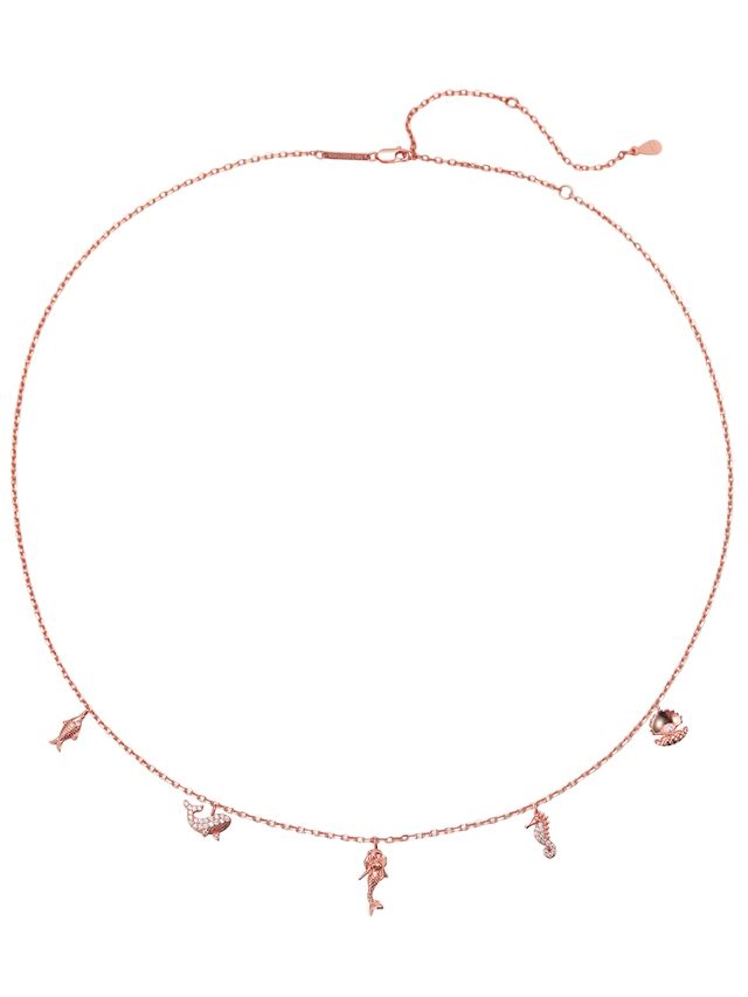 Hey Happiness Ketting 'Ocean Charms' in de kleur Rose-goud, Productweergave