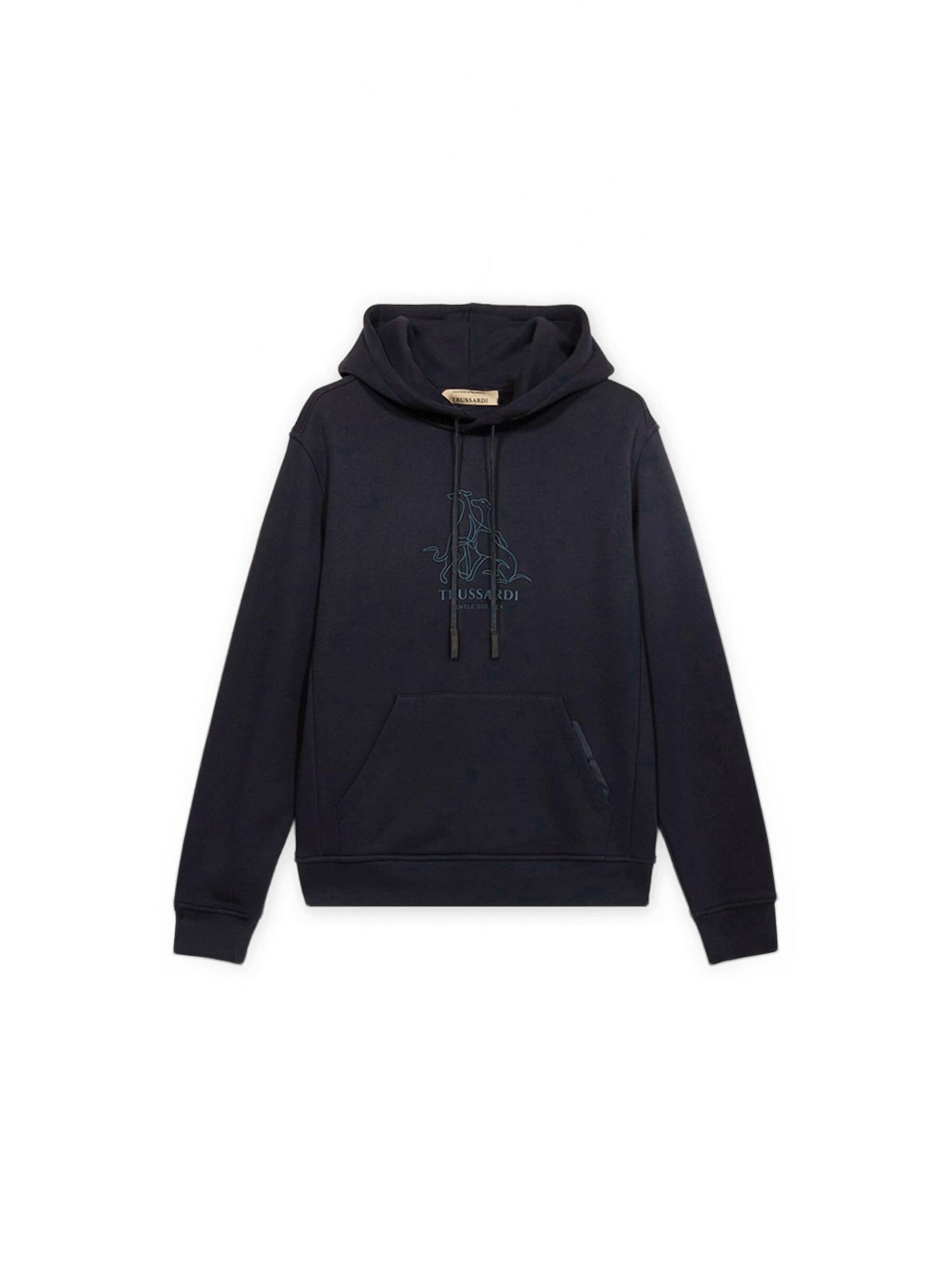 Trussardi - Sudadera en azul: frente
