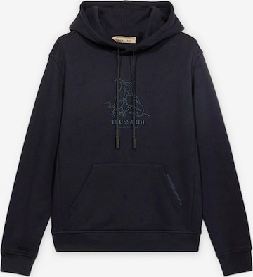 Trussardi - Sudadera en azul: frente