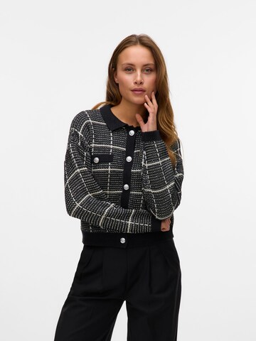 VERO MODA Gebreid vest 'VMShorna' in Zwart: voorkant