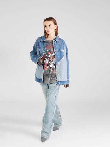 Ed Hardy - Camisa 'KILLS SLOWLY' em cinzento