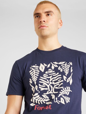 Springfield T-Shirt 'RECONSIDER' in Blau