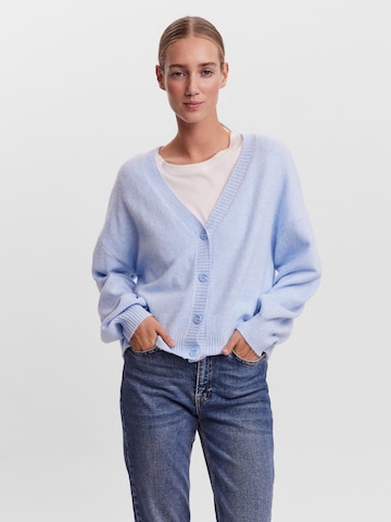 VERO MODA Knit Cardigan 'Doffy' in Blue: front