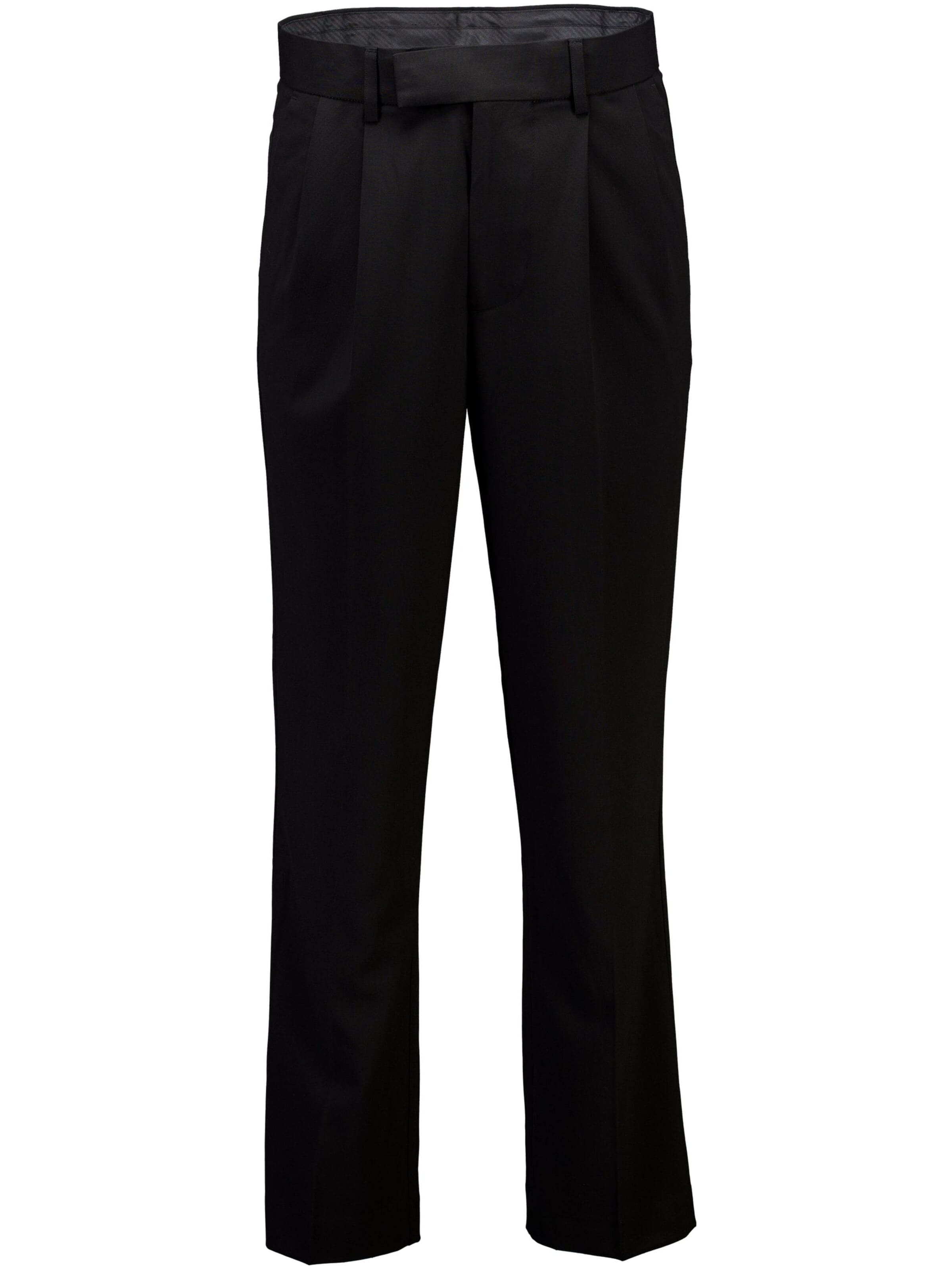 Lindbergh Wide Leg Lærredsbukser i sort: forside