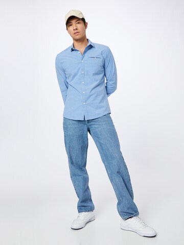 ESPRIT Slim fit Button Up Shirt in Blue