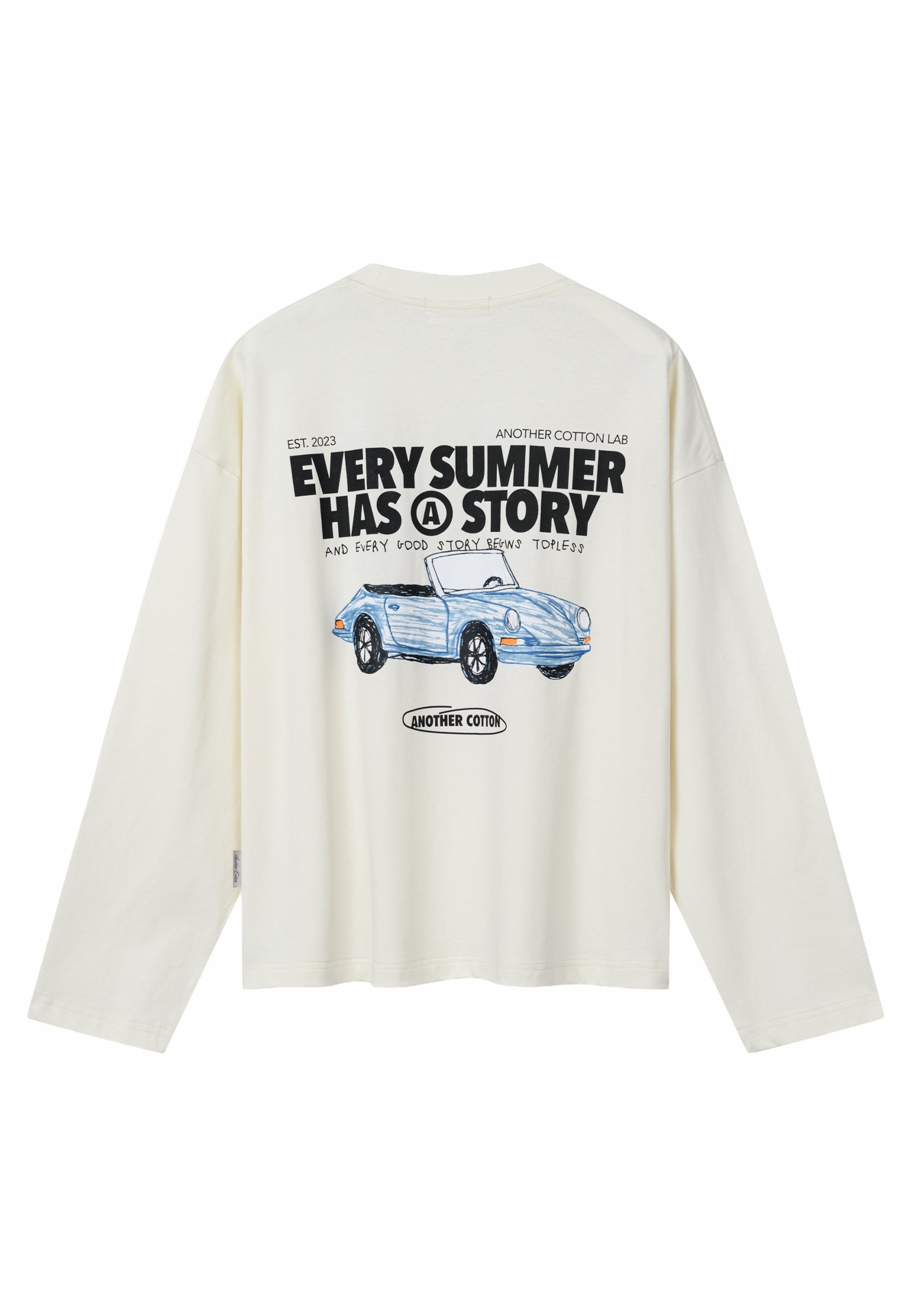 T-shirt 'Summer Story' Another Cotton Lab en blanc