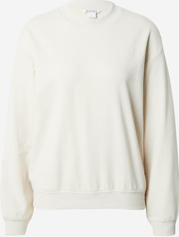 Sweat-shirt Monki en blanc : devant