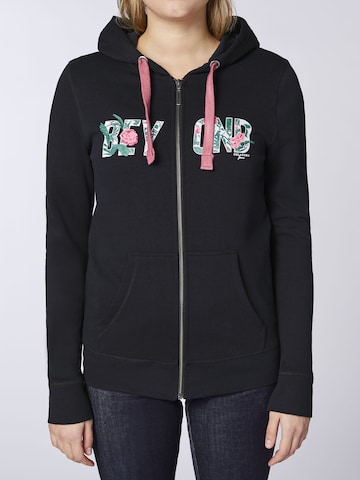 Oklahoma Jeans Sweatjacke in Schwarz