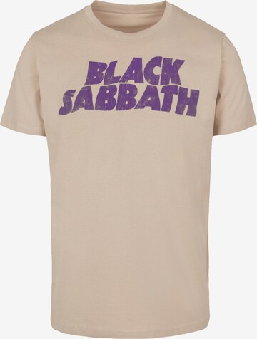 F4NT4STIC Shirt 'Black Sabbath' in Beige: voorkant