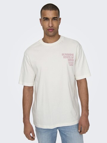 T-Shirt 'ONSKENNY' Only & Sons en blanc