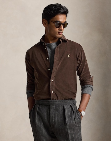 Polo Ralph Lauren Regular Fit Hemd in Braun: Vorderseite