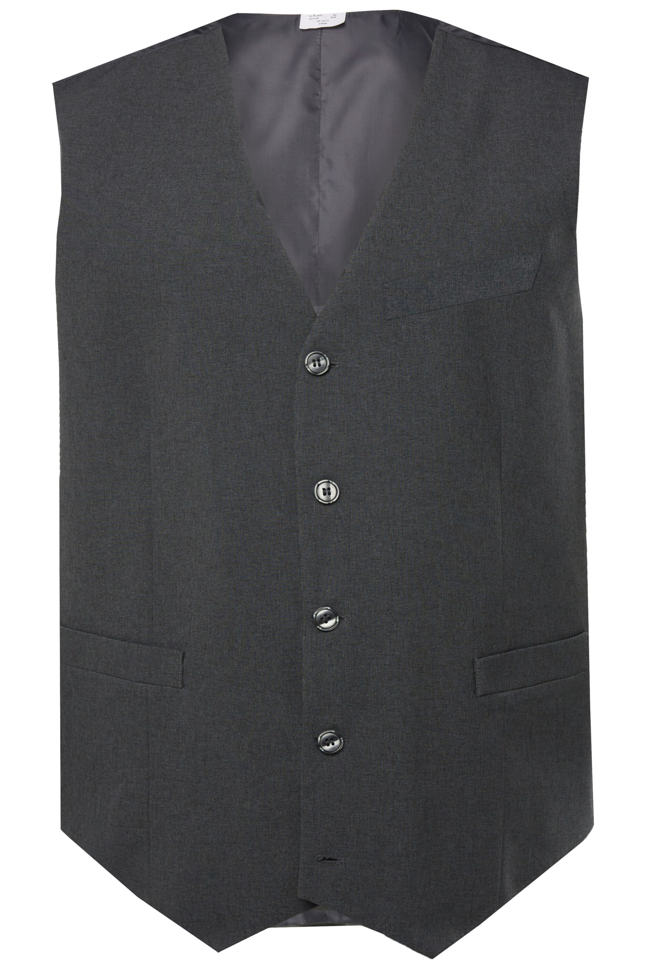 Men Plus Vest in Grey: front