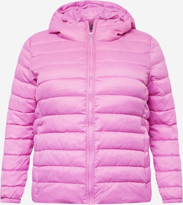 ONLY Carmakoma Between-Season Jacket 'TAHOE' in Pink: front