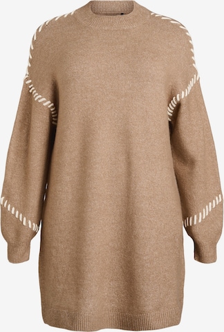 brūns Zizzi Adīta kleita 'Lea': no priekšpuses